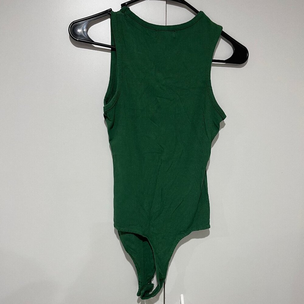 Green Ribbed Bodysuit - Picture 3 of 4